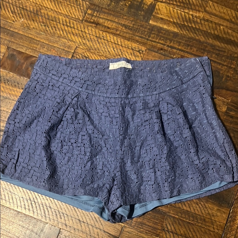 Blue Lace Women Shorts